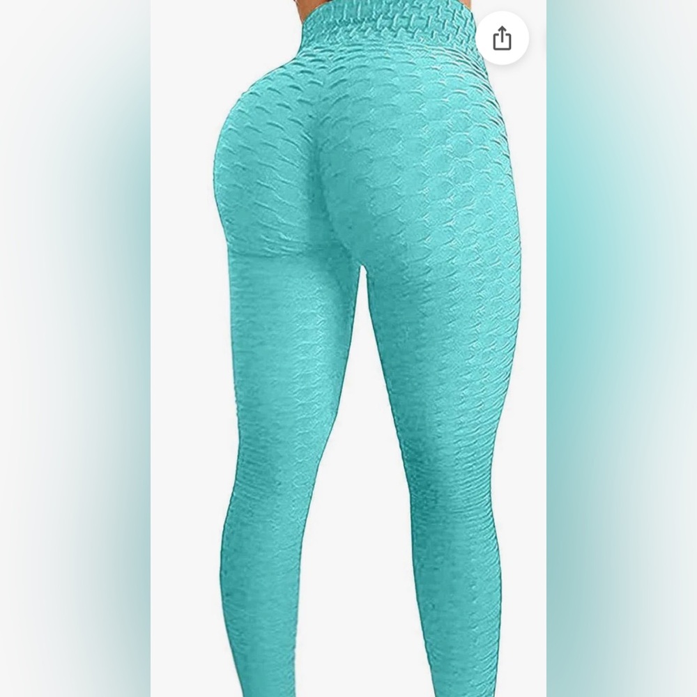 Aqua Textured Leggings